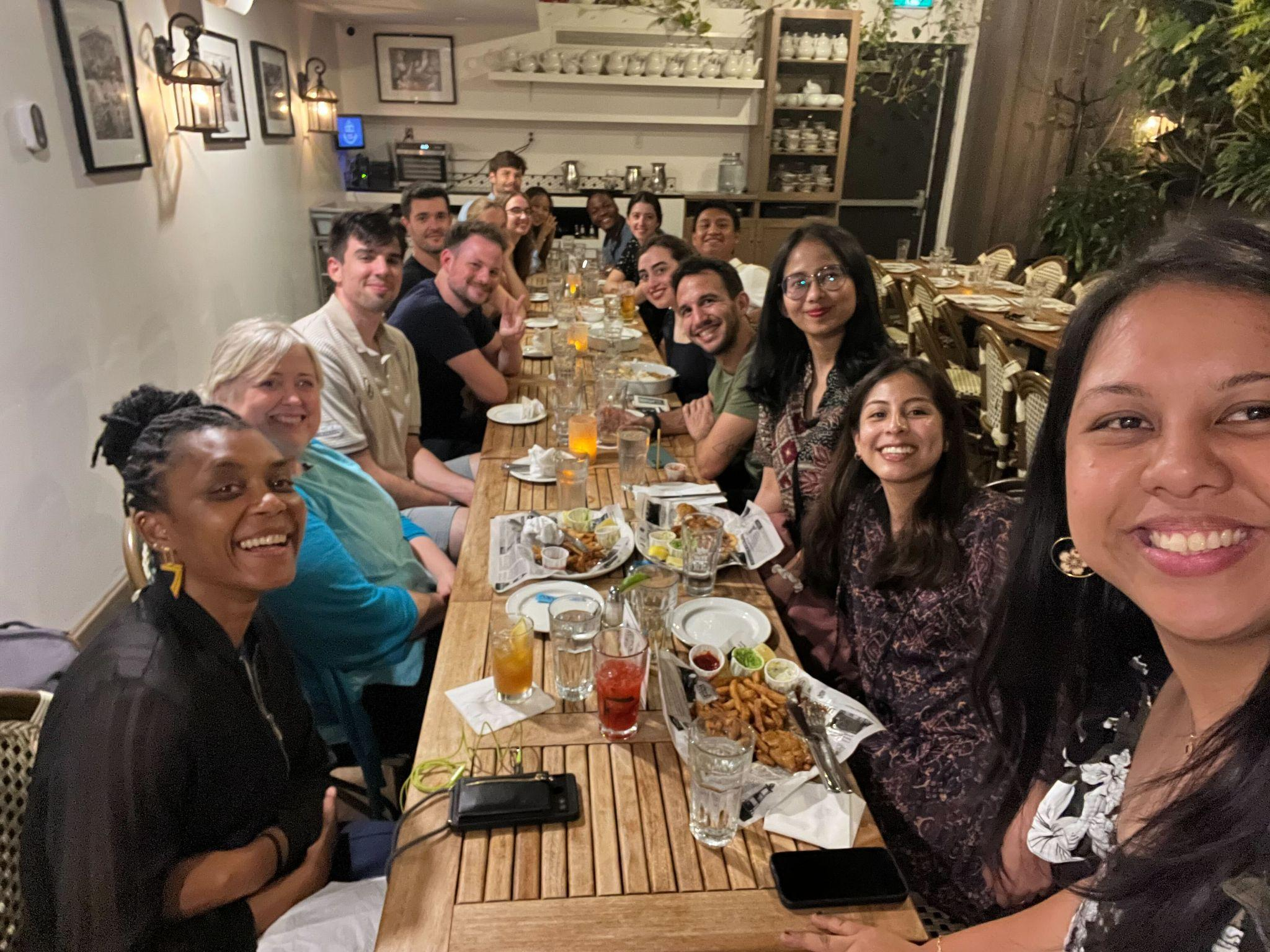 Selfie at the closing dinner of the Summer School